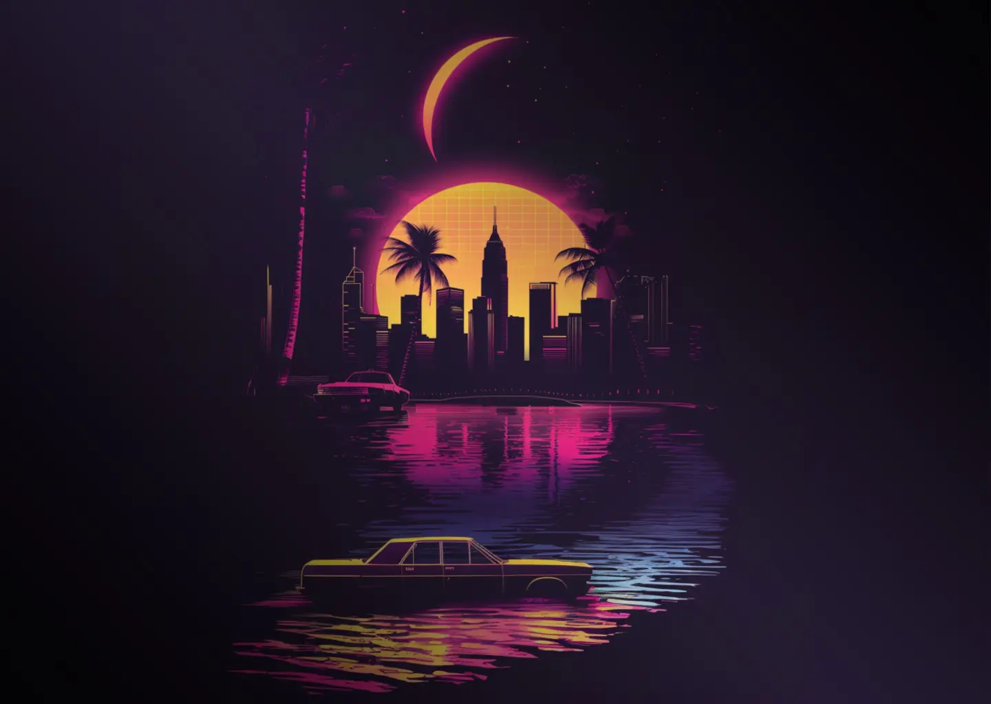 Sunset city background image